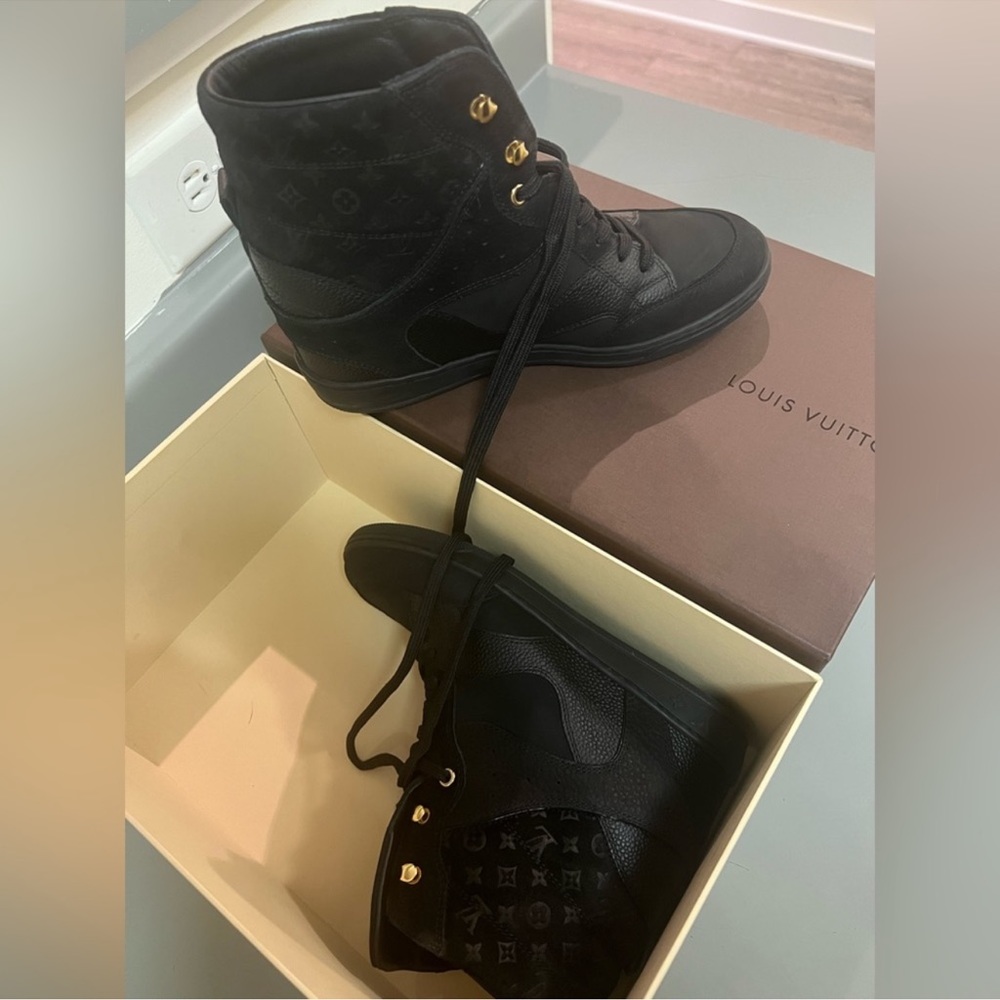 LOUIS VUITTON CLIFF WEDGE SNEAKERS - Picture 5 of 14